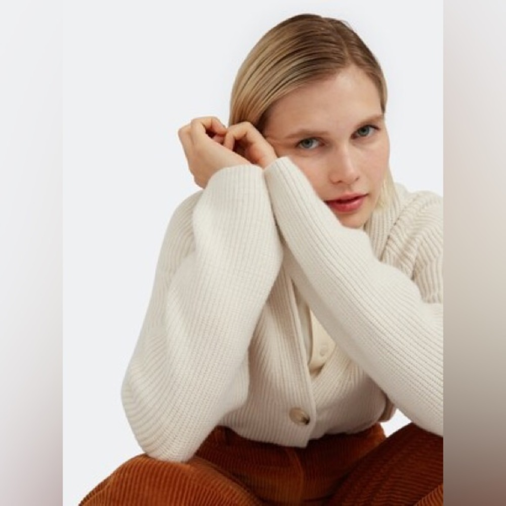 NWT Edited Logan Cardigan in Gardenia Cream Size 36